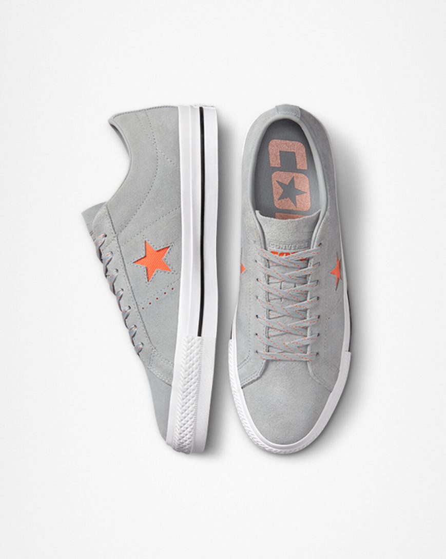 Skate Topanky Converse One Star Pro Damske Siva Oranžové Biele | SK CKRWH8